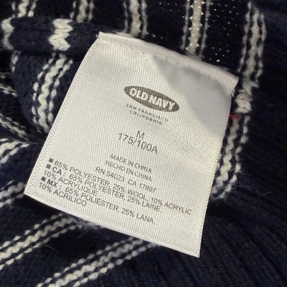 Old‎ Navy Mens Striped Wool Blend Sweater Medium